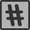 Hashtag Symbol Clip Art